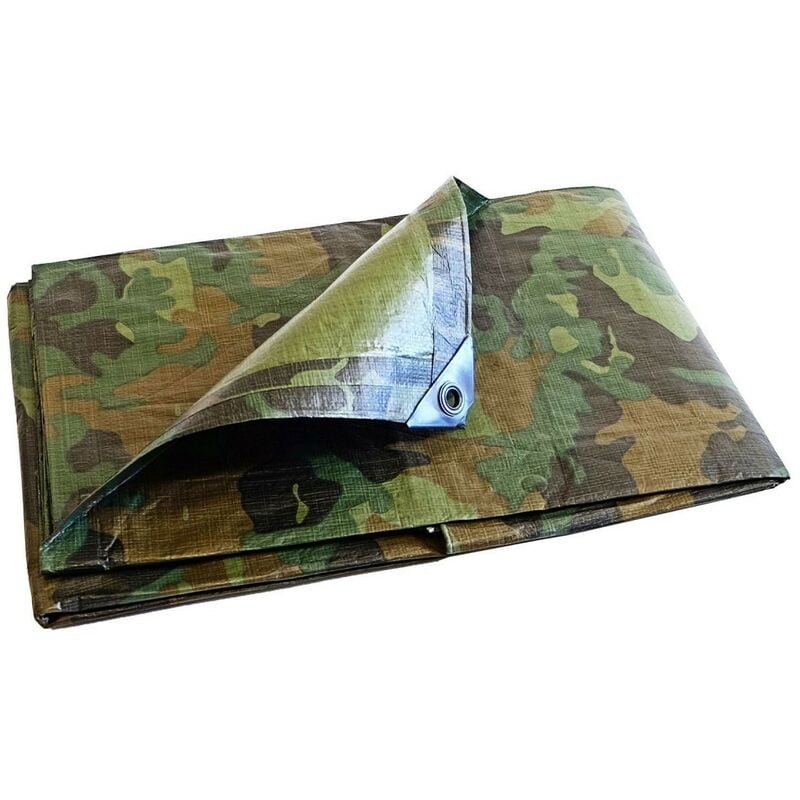 Tecplast - Bâche Camouflage 1,8x3 m 150CM - Haute Qualité - Bâche militaire de protection imperméable - blue