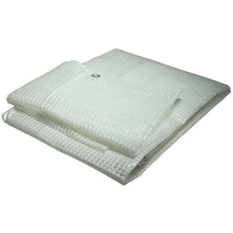 Tecplast – Bâche de protection armée transparente 4 x 3 m – Polyéthylène 170 g/m² – Oeillets métalliques tous les 100 cm – Étanche et anti-UV