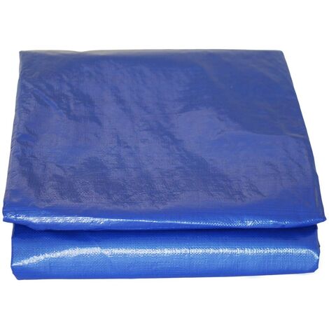 Tecplast – Bâche de piscine rectangulaire 6x10 m – Polyéthylène tressé 140g/m² – Stabilisée UV – Filet d'écoulement central pour protection hivernale - PO155RG