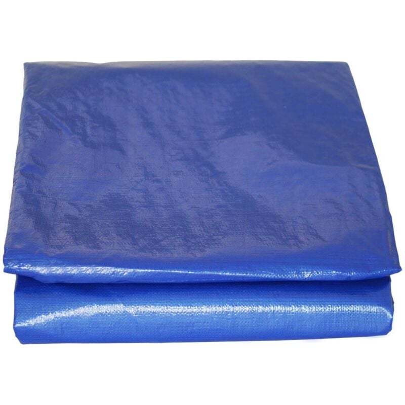 Bâche Piscine rectangulaire - 8x14 m - Couverture Piscine d'hivernage PO155RG avec Filet d'écoulement central - Tecplast