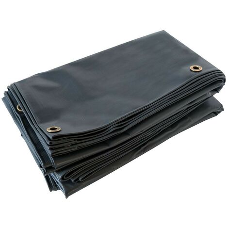 TECPLAST Bâche Toiture 506TO Gris anthracite - Qualité 5 ans - Bâche d'étanchéité en PVC pour Couvreur et Charpentier