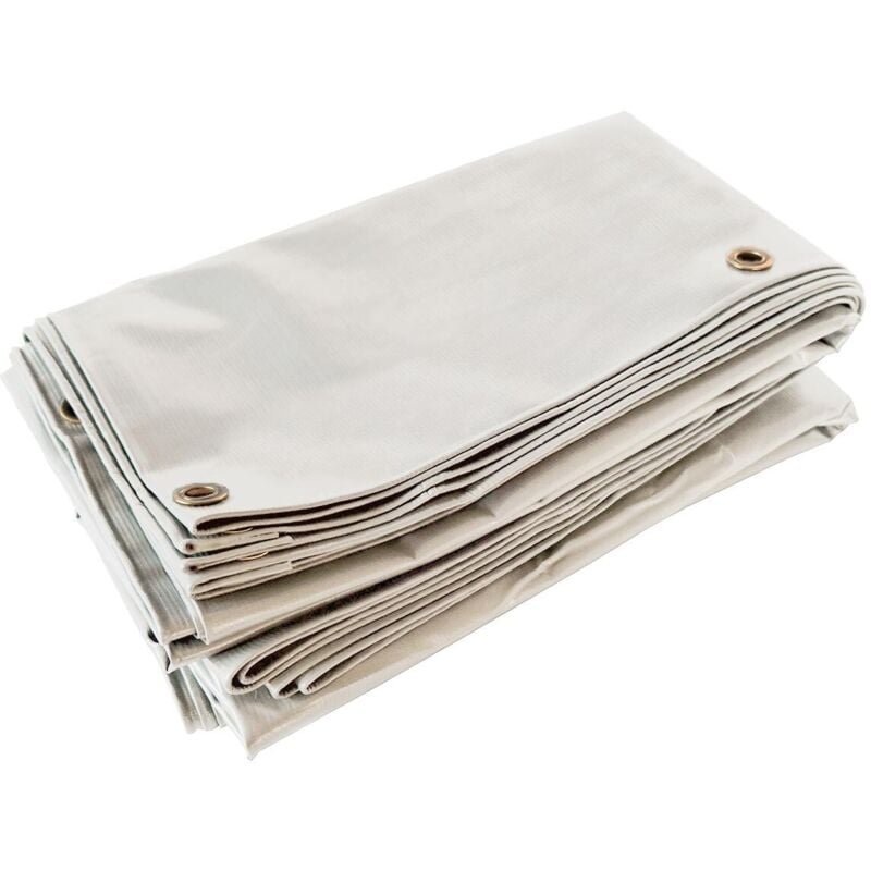 Bâche de Protection 2,5x3 m LP506MU Blanc Crème - Garantie 5 ans - Bâche pvc étanche - Résistance Anti-UV - Tecplast
