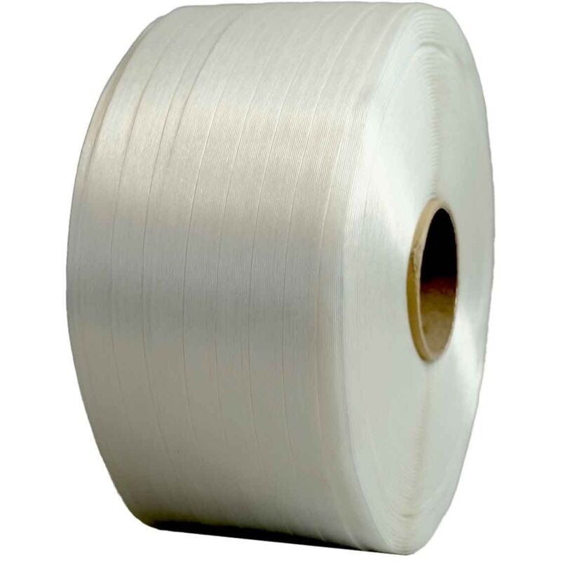 Feuillard de cerclage fil à fil ff 13 mm x 1100 m - Qualité pro - Haute Résistance 375kg - Feuillard textile pet - Tecplast