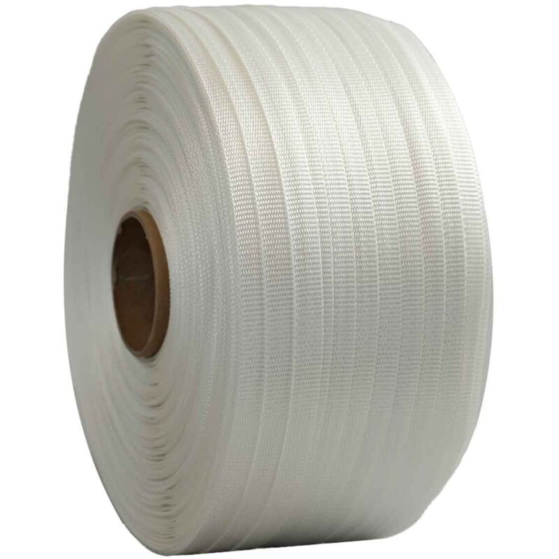 Feuillard de cerclage tressé ft 13 mm x 1100 m - Qualité pro - Haute Résistance 350kg - Feuillard textile pet - Tecplast