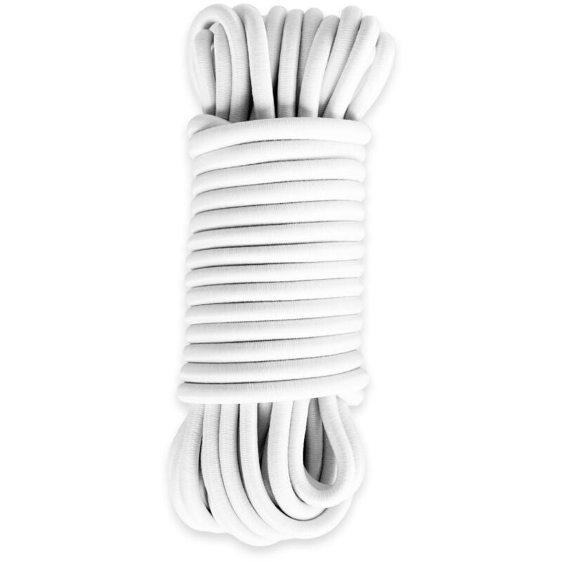 Sandow élastique Blanc 15 mètres 9SW - Qualité pro - Tendeur pour bâche de diamètre 9 mm - Tecplast