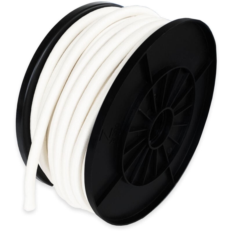 Sandow élastique Blanc 25 mètres 9SW - Qualité pro - Tendeur pour bâche de diamètre 9 mm - Tecplast