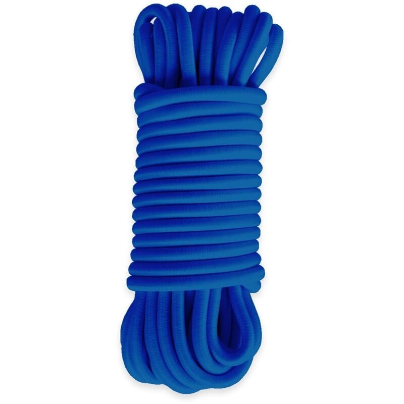 Sandow élastique Bleu 15 mètres 9SW - Qualité pro - Tendeur pour bâche de diamètre 9 mm - Tecplast