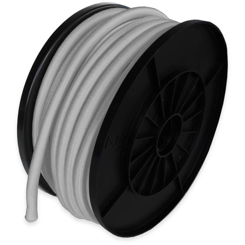 Sandow élastique Gris 25 mètres 9SW - Qualité pro - Tendeur pour bâche de diamètre 9 mm - Tecplast