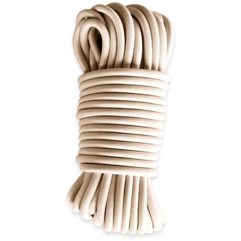 Sandow élastique Ivoire 30 mètres 9SW - Qualité pro - Tendeur pour bâche de diamètre 9 mm - Tecplast