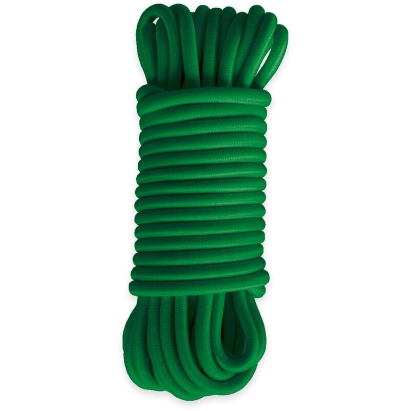 Sandow élastique Vert 15 mètres 9SW - Qualité pro - Tendeur pour bâche de diamètre 9 mm - Tecplast