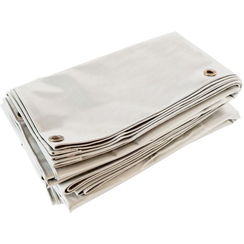 Toile Pergola Blanc Crème 2,5x3 m LP506PR - Garantie 5 ans - Bâche Pergola ou Tonnelle étanche en pvc pour terrasse - Tecplast