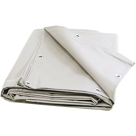 TECPLAST Toile Pergola Blanche 680PR - Qualité 10 ans - Bâche Pergola ou Tonnelle étanche pour terrasse - Made in France