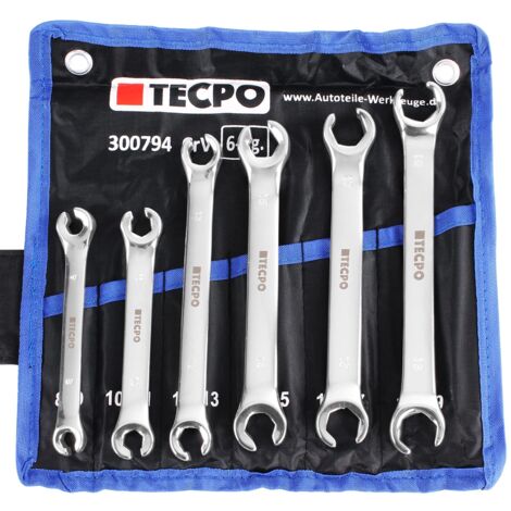 TECPO Chiave ad anello aperto, 8-19 mm, 6 pezzi