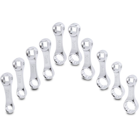 TECPO Drehmoment Adapter Set 10-teilig 3/8" Zoll mit 12-Kantprofil Verlängerung für Ringschlüssel 10-19mm Drehmomentadapter Maulschlüssel für Drehmomentschlüssel