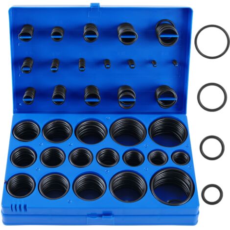 TECPO Gummi Dichtungsringe O Ring Sortiment, 419 teilig Ø 3-50 mm Durchmesser Dichtungsgummi Dichtring Set - Kraftstoff, Säure, Öl, UV, Hitze Beständig Sanitär, KFZ, Rohr Reparatur Dichtung Satz