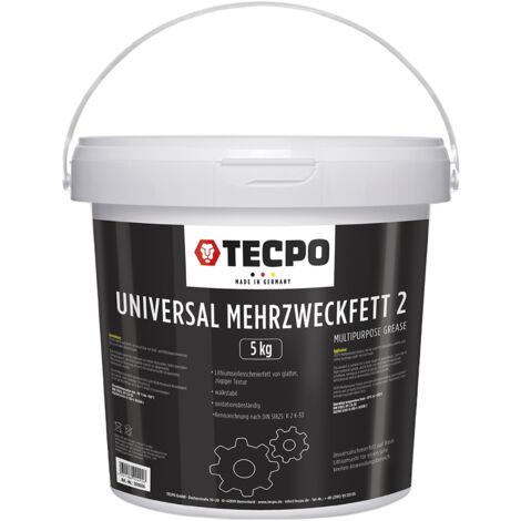 TECPO Mehrzweckfett 5 KG Eimer Schmierfett Lagerfett Universal Lithium Fett