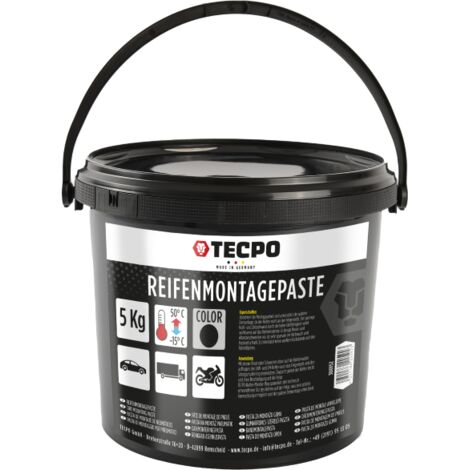 TECPO Reifemontagepaste 5 kg schwarz, Reifenmontierpaste Montagepaste Reifen, Reifenpaste, Reifenmontage Reifen Schmier- und Gleitmittel