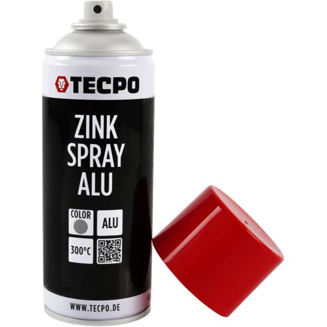 TECPO Zinkspray Metall Alu Hell, 400ml Zink Alu Spray Rostschutzfarbe Korrosionsschutz Rostschutz Beschichtung Grundierung Korrosionsschutzmittel Metallschutzlack