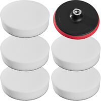 tectake 5 polishing sponges 180 mm + disc