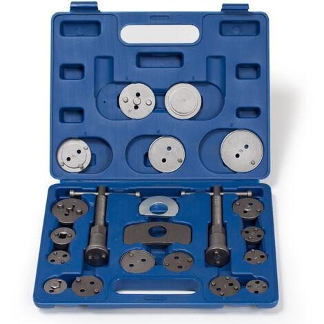 Tectake – Coffret de 22 outils de remise à zéro de piston étrier de frein – Compatible avec voitures classiques – Mallette de transport incluse