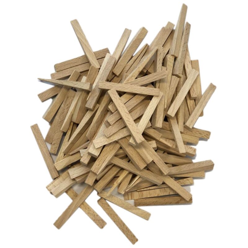 Cales pour carreaux - bois - 250 pièces - 44 x 7 x 0-8,5 mm - Tectool