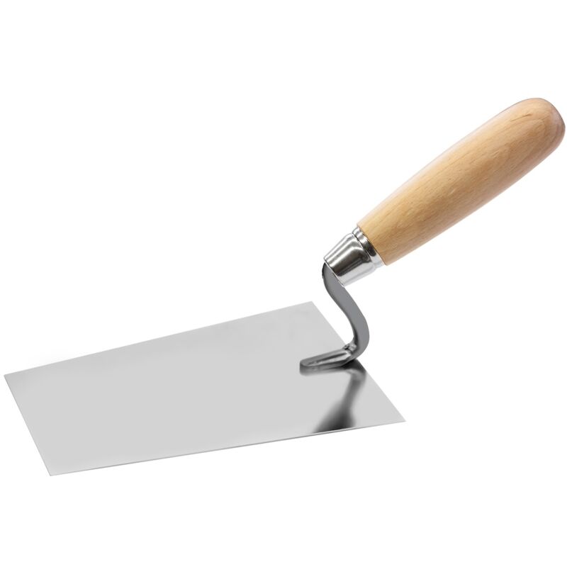 Tectool - Truelle de maçon - col en s - inox - bois - 160 mm