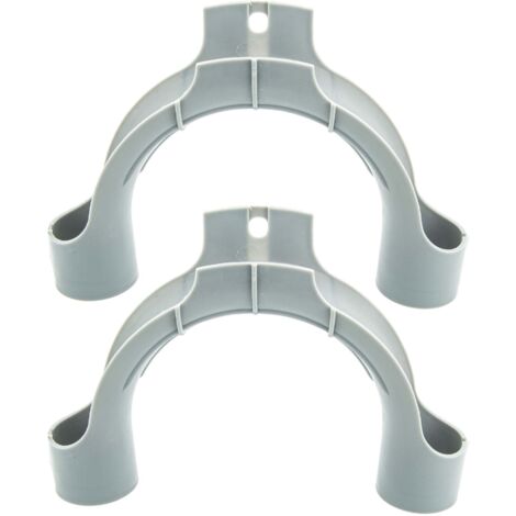 tecuro 2 x Universal Haltebogen Einhängebogen PVC für Ablaufschlauch Waschmaschine Geschirrspüler
