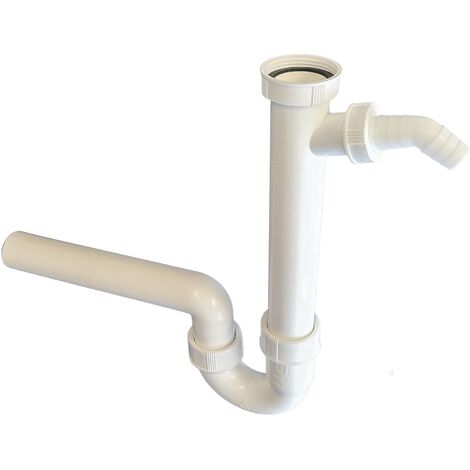tecuro Ablaufgarnitur Siphon Geruchsverschluss - mit Ø 40 mm Abgang nach hinten