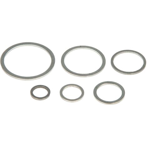 tecuro Aluminium - Flachdichtung, Dichtring, für Ölinstallation - 10 x 14 x 1,5 mm - 1/8 Zoll - DN 6