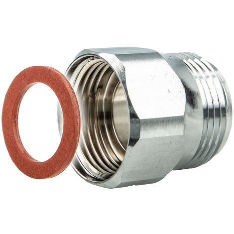 tecuro Aufnahme Adapter Übergangsstück für Ausläufe an Armaturen, AG 3/4 Zoll auf IG 3/4 Zoll