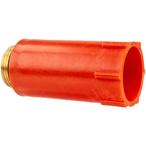 tecuro Baustopfen 1/2 Zoll mit Messing-Gewinde - Kunststoff rot