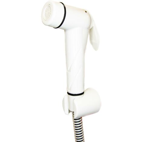 tecuro Bidet WC Handbrause Set SHATTAF, weiß, 1-strahlig, 1,20 m Schlauch und Wandhalter