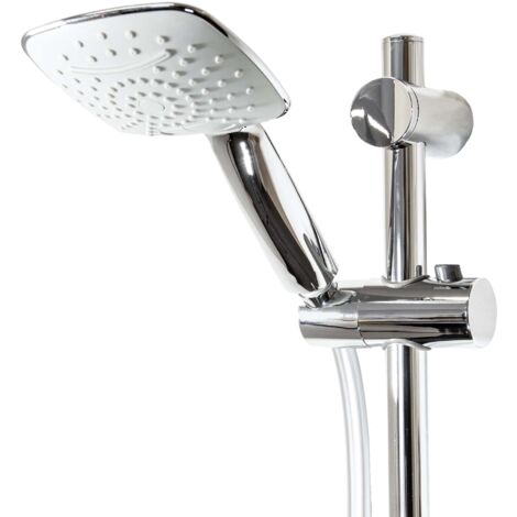 tecuro Brauseset ew-120Q - mit 2 Funktionen Handbrause, Brauseschlauch 160 cm, Wandstange 70 cm