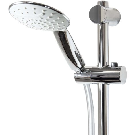 tecuro Brauseset ew-120R - mit 2 Funktionen Handbrause, Brauseschlauch 160 cm, Wandstange 70 cm
