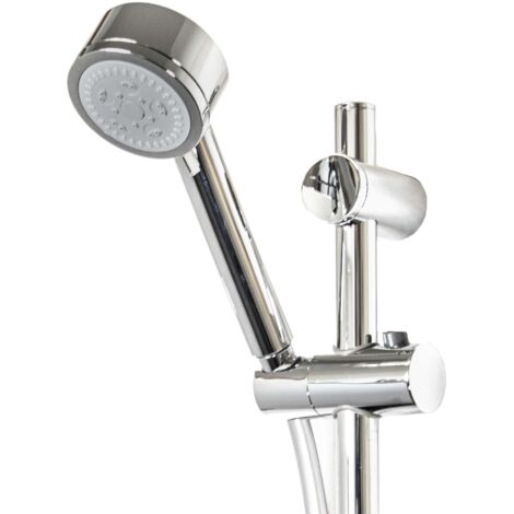 tecuro Brauseset ew-80 - mit 5 Funktionen Handbrause, Brauseschlauch 160 cm, Wandstange 70 cm