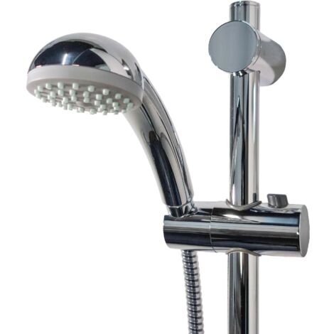 tecuro Brauseset ew-easy-65 - mit Handbrause 1-strahlig, Brauseschlauch 150 cm, Wandstange 70 cm