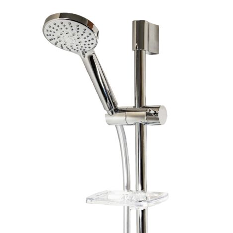 tecuro Brauseset Sunshine-100 - mit 5 Funktionen Handbrause, Brauseschlauch 160 cm, Wandstange 68 cm