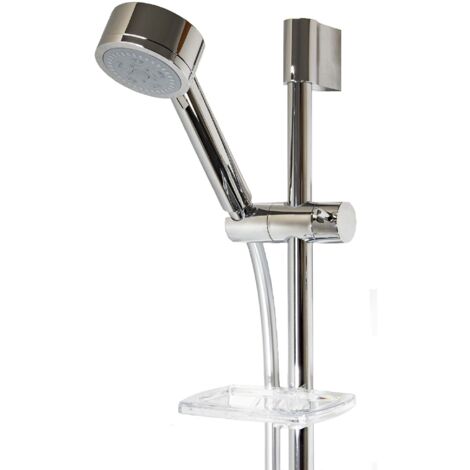 tecuro Brauseset Sunshine-80 - mit 5 Funktionen Handbrause, Brauseschlauch 160 cm, Wandstange 68 cm