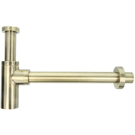 tecuro DESIGN Flaschensiphon Rohrgeruchsverschluss - Messing bronziert