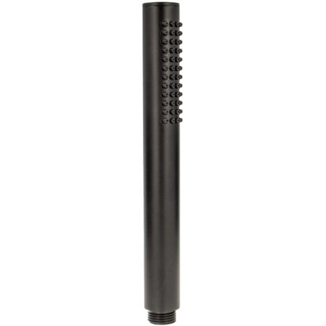 tecuro DESIGN - Stabhandbrause M-026 mit Brauseregen und Antikalkdüsen, Matt schwarz