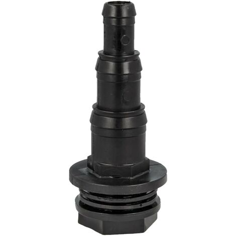 tecuro Druchführung 3/4 Zoll AG x Schlauchtülle Ø 12/19/25 mm - PP schwarz