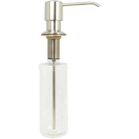 tecuro Einbau-Seifenspender 300 ml Messing verchromt - für Waschtisch & Spüle