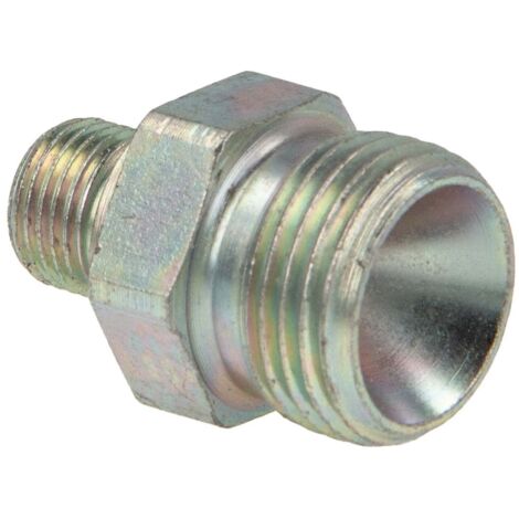 tecuro Einschraubnippel G 1/8 Zoll AG x R 3/8 Zoll AG mit Innenkonus (iK), Stahl verzinkt