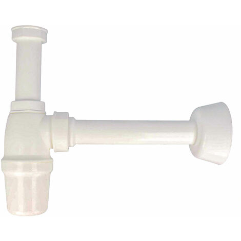 tecuro Flaschengeruchsverschluss Siphon für Waschtisch, 1 1/4 Zoll - Kunststoff weiß