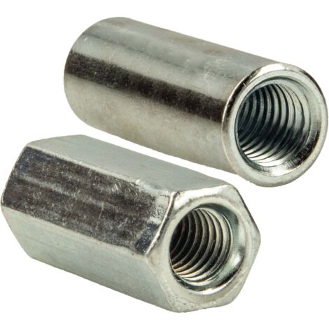tecuro Gewindemuffe M 10 x 40 mm, runde Bauform, Edelstahl V2A (AISI 304)