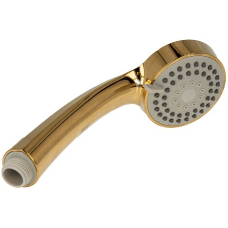 tecuro Handbrause ew-080 gold - mit 3-Funktionen und Antikalkdüsen, vergoldet