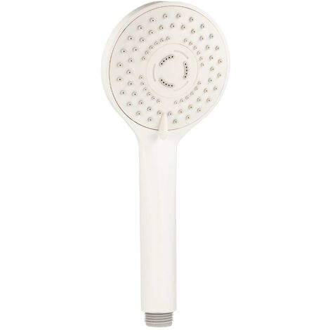 tecuro Handbrause ew-100 mit 5-Funktionen - Ø 100 mm mit Antikalkdüsen - weiß-matt