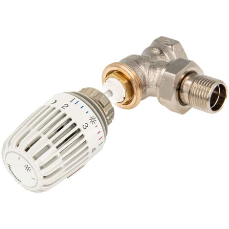 tecuro Kombi-Set Thermostatkopf K und Ventilunterteil V-exact II, DIN 15 - Eckform