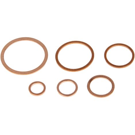 tecuro Kupfer - Flachdichtung, Dichtring, für Ölinstallation - 27,3 x 31,9 x 1,5 mm - 3/4 Zoll - DN 20