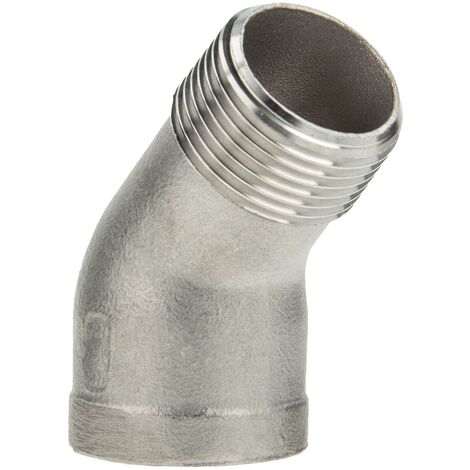 tecuro Kurzer Winkel 45° Edelstahl V4A (AISI 316), IG x AG 1/8 Zoll